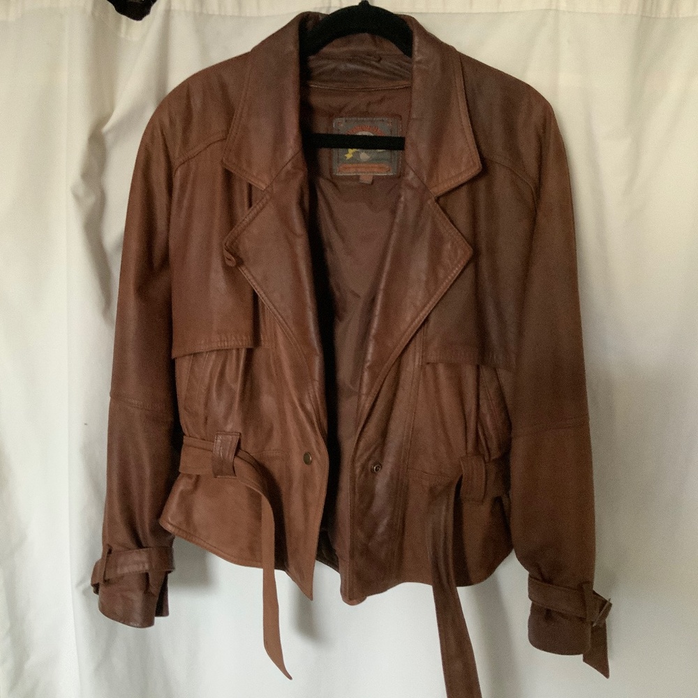 Vintage Adventure Bound Brown Leather Jacket By Wilson’s Leather